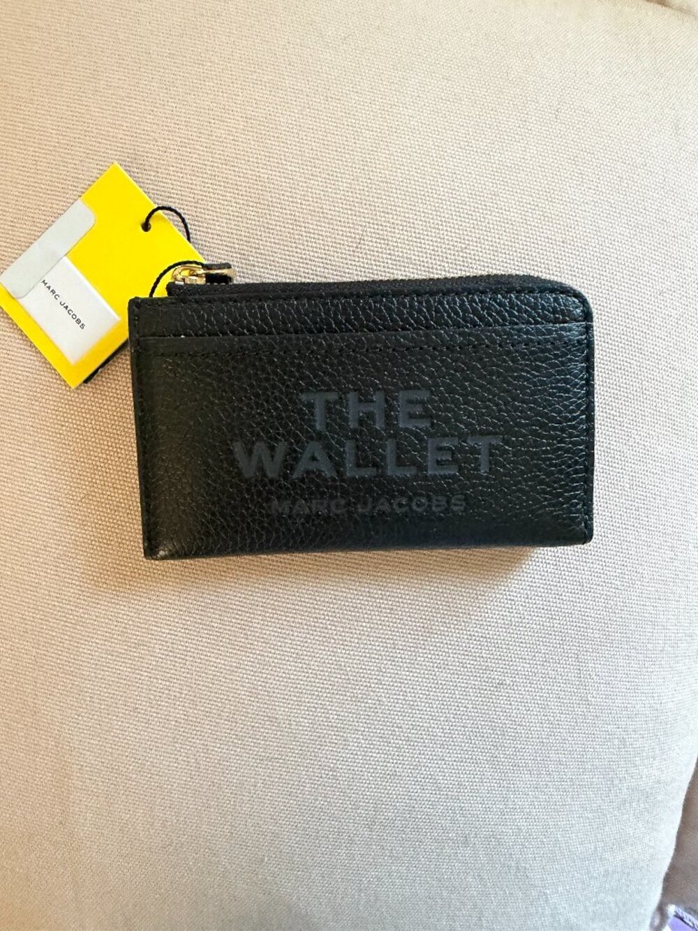 Marc Jacobs The Leather Top Zip Multi Wallet BLACK NWT